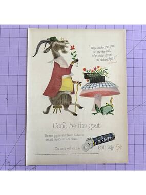 1954 Life Savers Lifesavers Candy Vintage Print Ad Don't be the goat